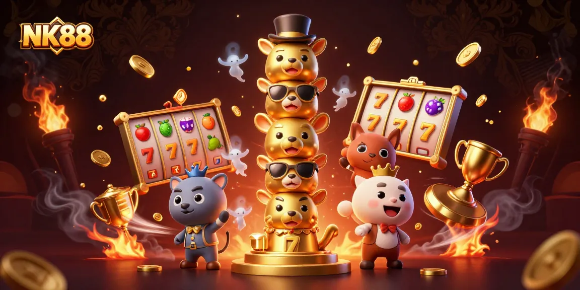 Experience thrilling slots at NK88 with dynamic game elements and vibrant casino visuals.