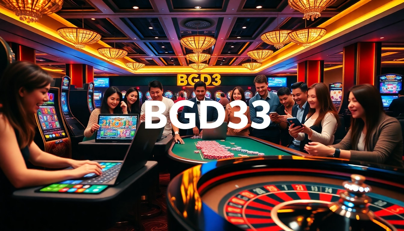 Players enjoying various casino games at www-bgd33.net, showcasing excitement and luxury.