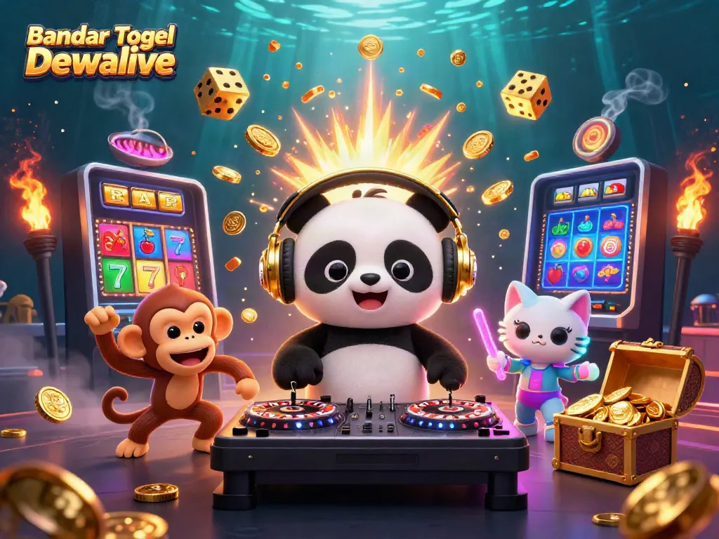 Bandar Togel Dewalive mempersembahkan suasana kasino yang meriah dengan DJ panda, monyet breakdance, dan anak kucing rave yang menyenangkan.