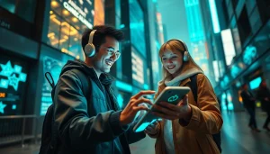 Engaging conversation with an AI companion, showcasing crush ai technology in a futuristic setting.