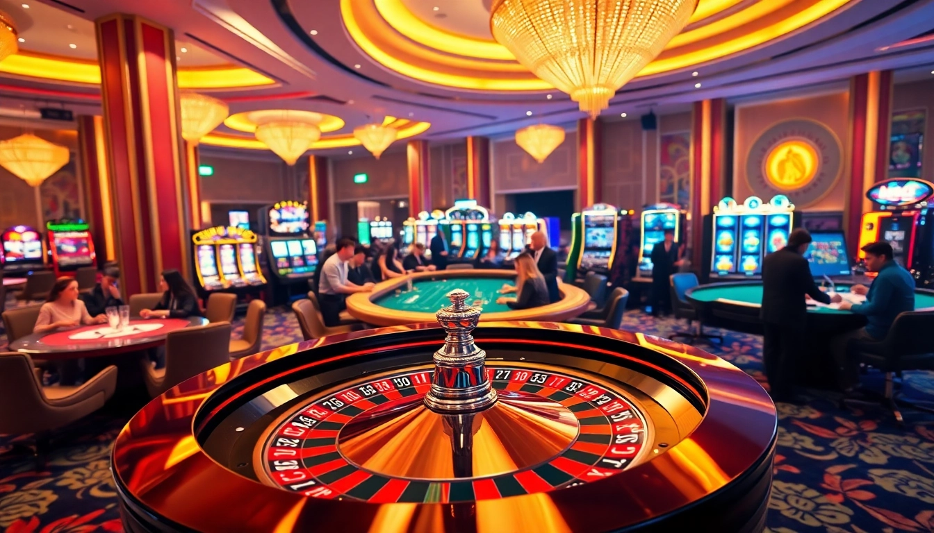 Exciting gaming action at MM88 with players engaged in roulette and poker, showcasing casino thrill.