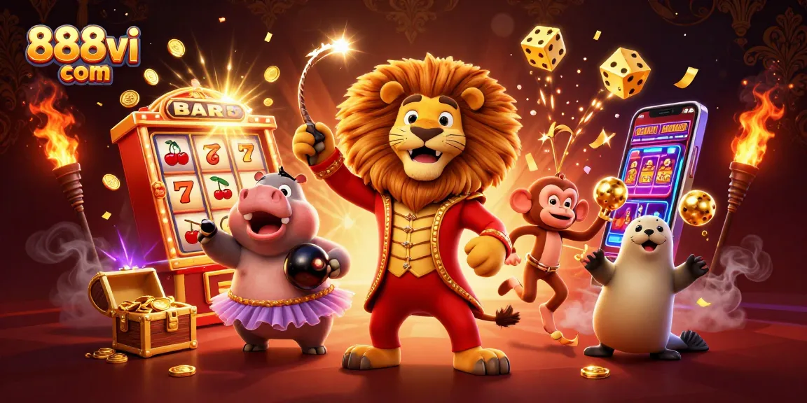 Experience the thrilling games at 888vi com with dynamic 3D casino characters and vibrant elements.